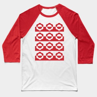 Mayapple Rows Red Baseball T-Shirt